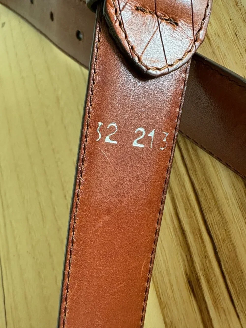 Barneys New York Men's brown leather belt size 32